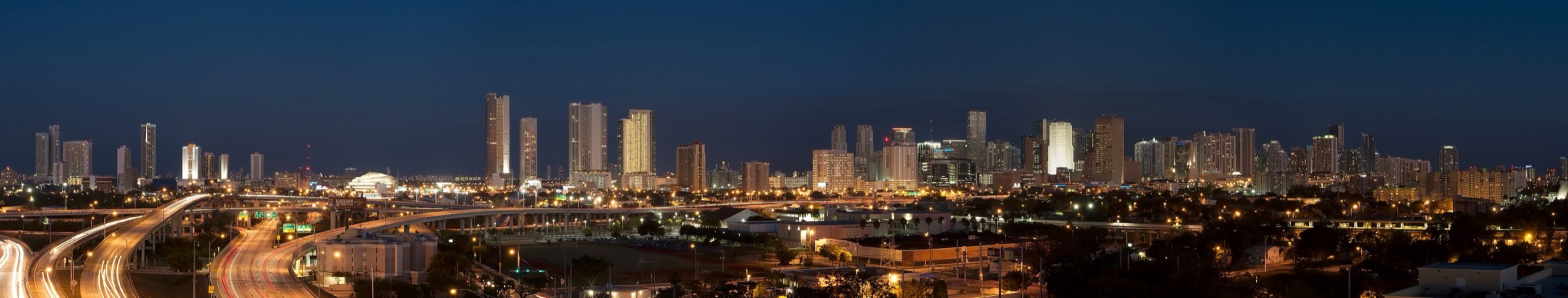 Miami skyline at dusk